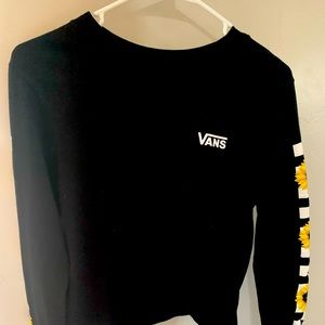Vans black crop long sleeve